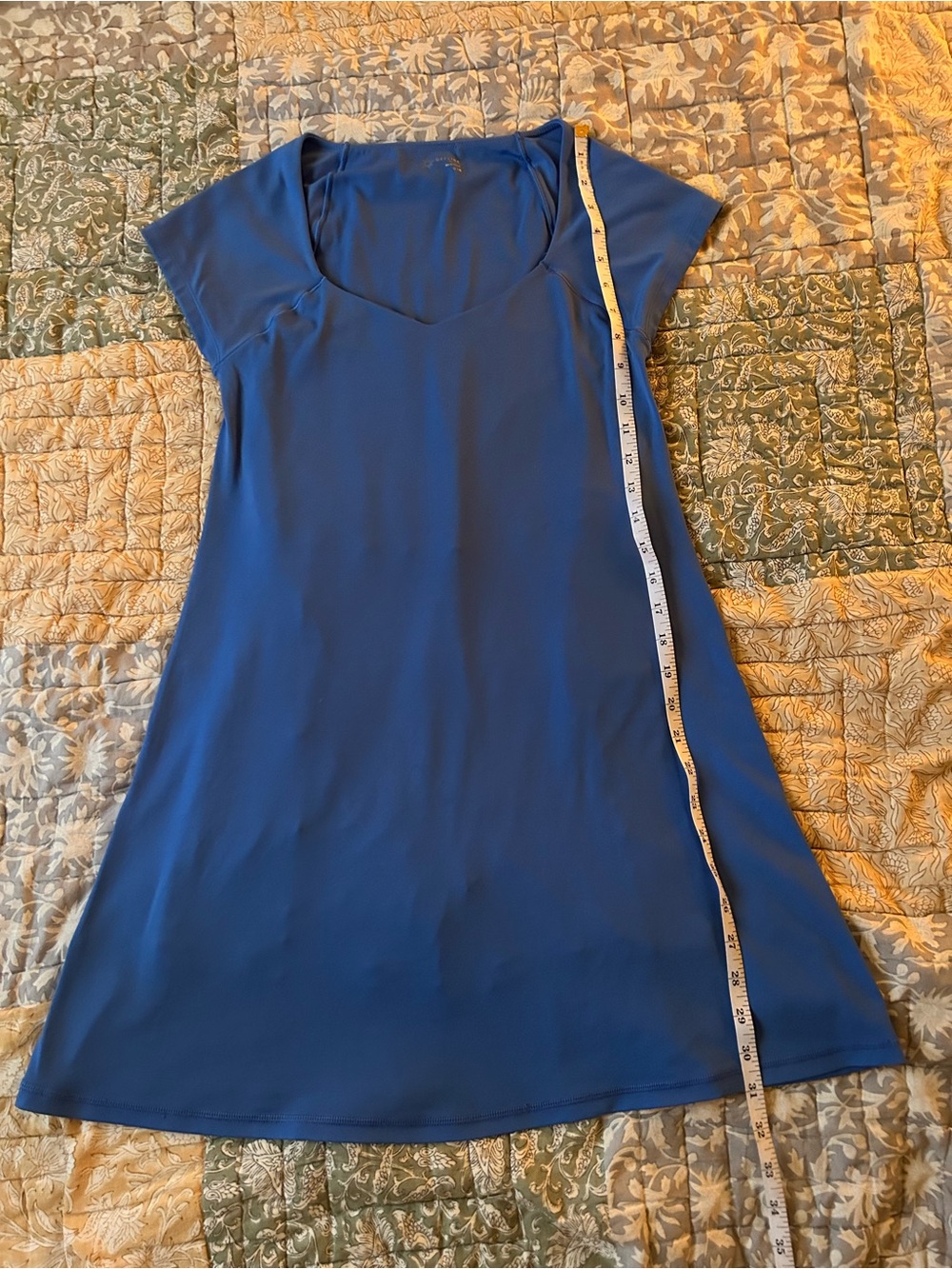 aerie Blue Scoop-Neck A-Line Jumpsuit Romper